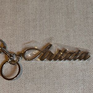 FREE NWT Aritzia Silver Metallic Keychain